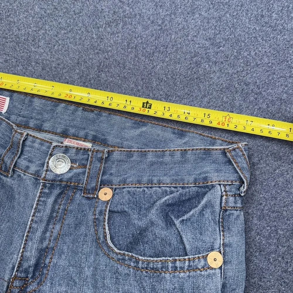 Vintage True Religion Billy Mens 32x30 Blue Denim Boot Cut Jeans Y2K Made in USA
